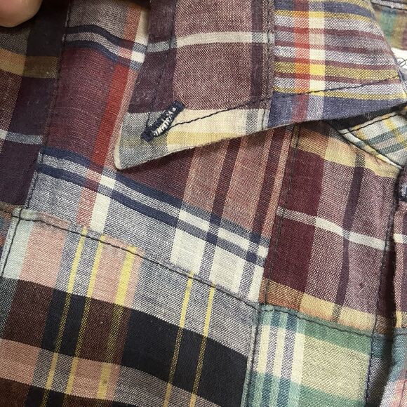 Brooks Brothers Shirt Mens XL Cotton Madras Patchwork Plaid Long Sleeve Indian - Picture 5 of 7